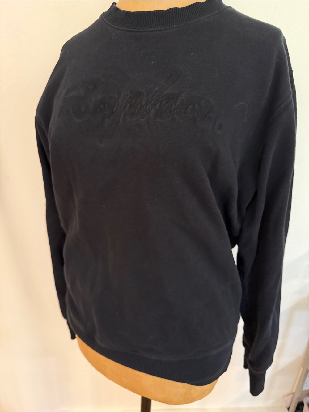 Rapha sz S Black Logo Sweatshirt 100% cotton Embroidered Crewneck good cond - Picture 5 of 9